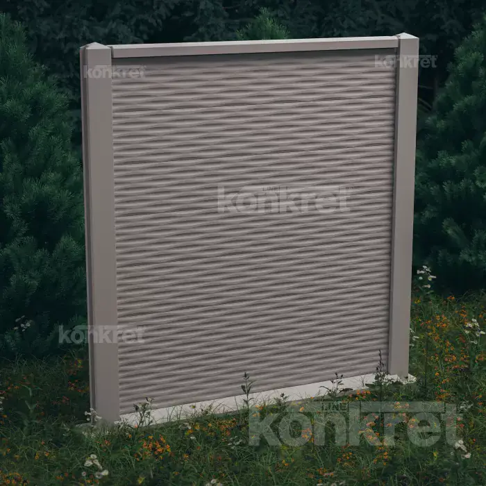 Betónový plot Ocean (KM202), výška 210 cm, sivý (štandardný)