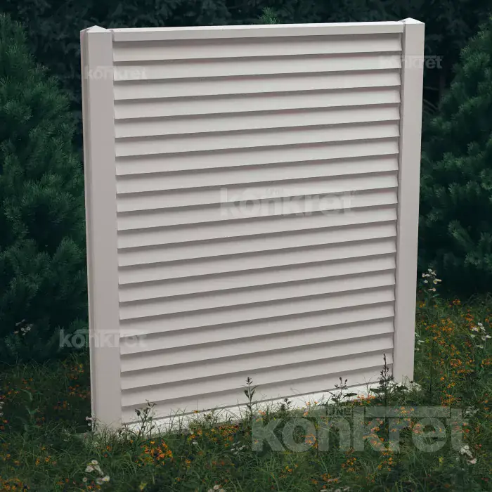 Betónový plot Rain Guard (KM209), výška 210 cm, biely (prémiový)