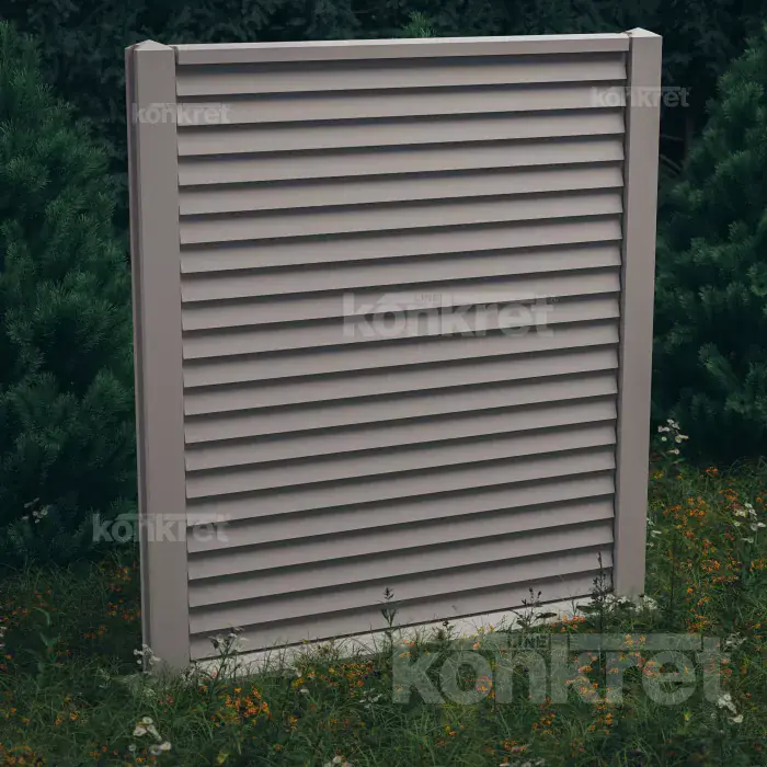Betónový plot Rain Guard (KM209), výška 210 cm, sivý (štandardný)