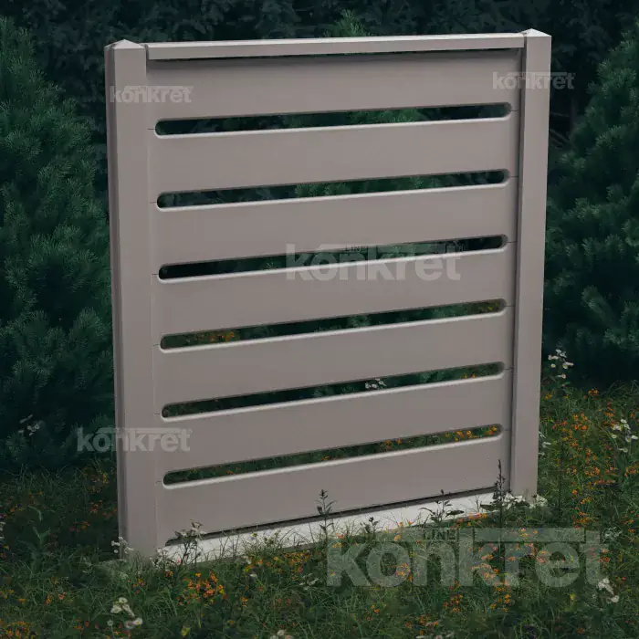 Betónový plot Avalon (KV301), výška 210 cm, sivý (štandardný)