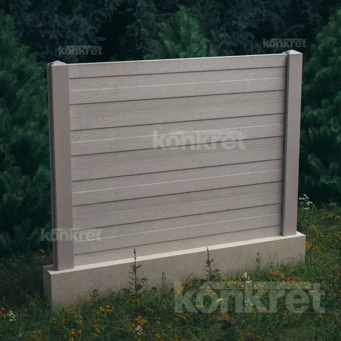 Betónový plot Cedar (KM302), výška 160 cm, sivý (štandardný)