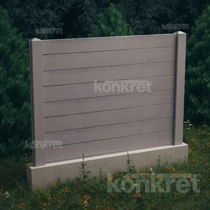 Betónový plot Douglas (KM301), výška 160 cm, sivý (štandardný)